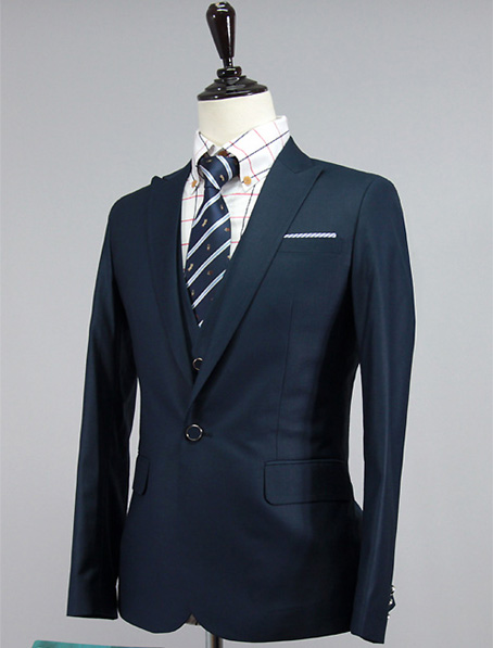 藏藍(lán)色西服定制