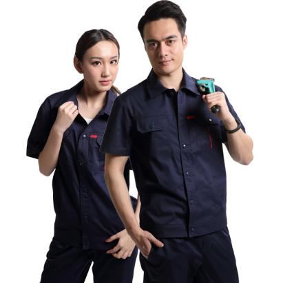 夏季時尚新款員工工作服定制細節圖